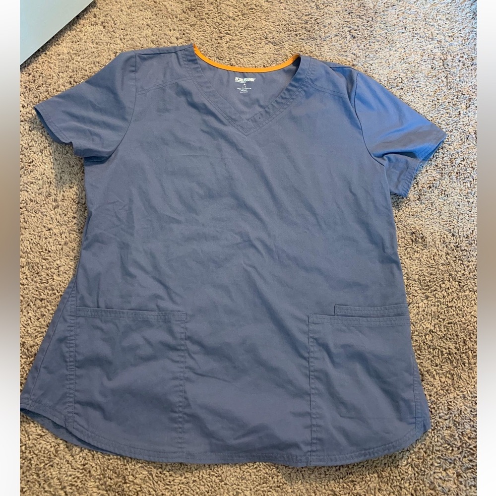Scrubstar gray premium scrub top (L)